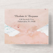 Invitation Tout En Un Mariage Thème de Plage Tropicale Côtière (Verso)