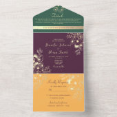 Invitation Tout En Un Mariage Tons de Joaillerie (À l'intérieur)