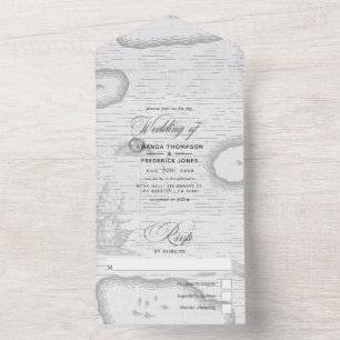Invitation Tout En Un Mariage Tout Compris Vintage Rustique Toile de Jut