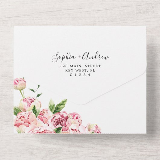 Invitation Tout En Un Mariage Tout en un (Verso)
