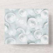 Invitation Tout En Un Mariage Tropical Blue White Pearls (Verso)