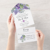 Invitation Tout En Un Mariage Tropical Eucalyptus Succulents (Déchirure)