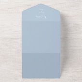 Invitation Tout En Un Mariage Tropical Palm Sky Blue (Dehors)