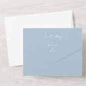 Invitation Tout En Un Mariage Tropical Palm Sky Blue (Verso)