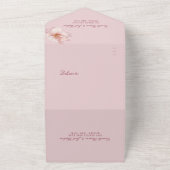 Invitation Tout En Un Mariage Tropical Pink (Dehors)