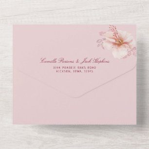 Invitation Tout En Un Mariage Tropical Pink