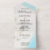 Invitation Tout En Un Mariage tropical sur la plage (À l'intérieur)