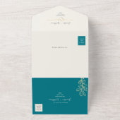 Invitation Tout En Un Mariage Turquoise Boho (Dehors)