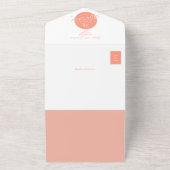 Invitation Tout En Un Mariage Unique Corail (Dehors)