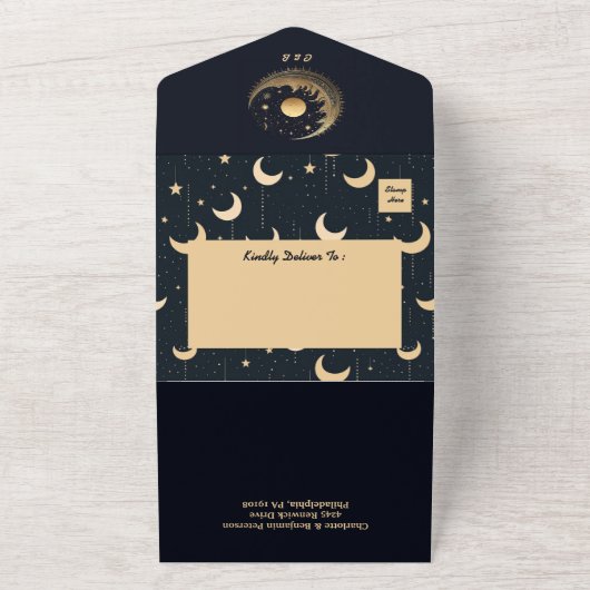 Invitation Tout En Un Mariage unique d'Imaginaire céleste (Dehors)