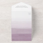Invitation Tout En Un Mariage violet moderne (Dehors)
