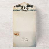 Invitation Tout En Un Mariage Watercolor Beach (Dehors)