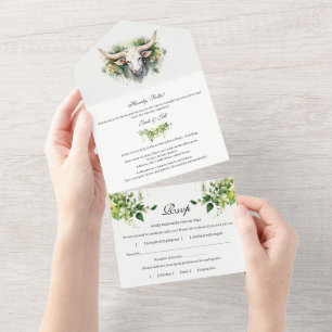 Invitation Tout En Un Mariage Western Rustique