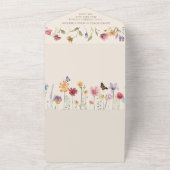 Invitation Tout En Un Mariage Whimsical Fleur sauvage coloré (Dehors)