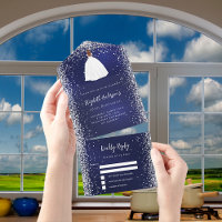 Marine bleu argent robe parties scintillant annive