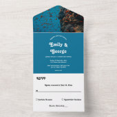 Invitation Tout En Un Marine sous la mer Fish Reefs Ocean Beach Mariage (À l'intérieur)