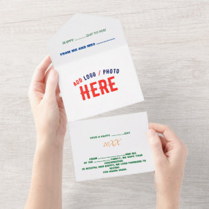 INVITATION TOUT EN UN MARQUE BLANCHE MODERNE ET PERSONNALISABLE VÉRIFIÉE