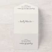 Invitation Tout En Un Menu Élégant Choice Cream Mariage Réception (Dehors)