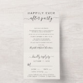 Invitation Tout En Un Menu Élégant Choice Cream Mariage Réception (À l'intérieur)