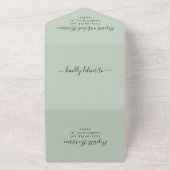 Invitation Tout En Un Menu Élégant Choix Sage Mariage Réception (Dehors)