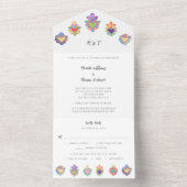 Invitation Tout En Un Mexique coeur sacré tout en un mariage Inviter (À l'intérieur)