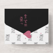 Invitation Tout En Un Mignonne Laine Tu Seras Mienne ? Llama Amour + Car (Verso)