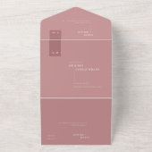 INVITATION TOUT EN UN MINIMAL CHIC SCANDI DUSKY ROSE PINK BLUSH MARIAGE (Dehors)
