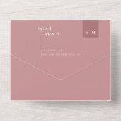 INVITATION TOUT EN UN MINIMAL CHIC SCANDI DUSKY ROSE PINK BLUSH MARIAGE (Verso)