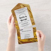 Invitation Tout En Un Minimal Tone Terre Or Terracotta Artsy Mariage (Déchirure)