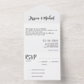 Invitation Tout En Un 💍 minimaliste élégant (À l'intérieur)