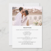 Invitation Tout en un minimaliste photo Mariage blanc (Dos)