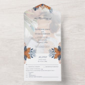 Invitation Tout En Un Minuit Monstera Bleue tout en un mariage Invitatio (À l'intérieur)