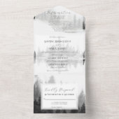 Invitation Tout En Un Misty Mountain Mariage (À l'intérieur)
