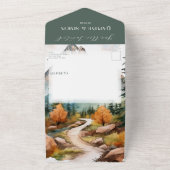 Invitation Tout En Un Misty Mountain Mariage (Dehors)