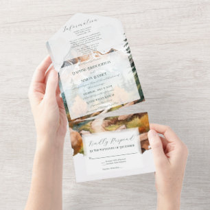 Invitation Tout En Un Misty Mountain Mariage