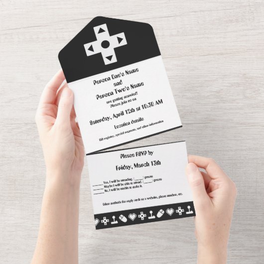 Invitation Tout En Un Mode multijoueur en noir (Déchirure)