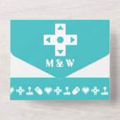 Invitation Tout En Un Mode multijoueur en turquoise (Verso)