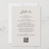 Invitation Tout en un modèle moderne Mariage de calligraphie (Dos)