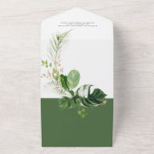 Invitation Tout En Un Modern and elegant tropical frame (Dehors)
