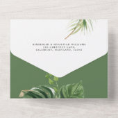Invitation Tout En Un Modern and elegant tropical frame (Verso)