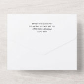 Invitation Tout En Un Modern Elegant Photo Wedding (Verso)