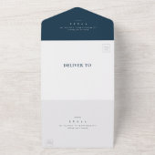 Invitation Tout En Un Modern elegant script photo RSVP wedding (Dehors)