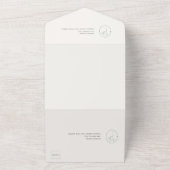 Invitation Tout En Un Modern Emerald Monogram  Script Wedding (Dehors)