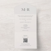 Invitation Tout En Un Modern Minimal Intimate Wedding (À l'intérieur)