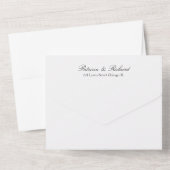 Invitation Tout En Un Modern Minimalist Wedding Elegant (Verso)