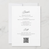 Invitation tout-en-un moderne avec QR code noir et (Dos)