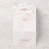 Invitation Tout En Un moderne brillant subtil floral (pas de VENV nécess (Dehors)