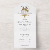 Invitation Tout En Un Moderne, élégant 40. le tout dans une seule invita (À l'intérieur)