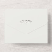 Invitation Tout En Un Moderne Elegant Holiday Joy Script Photo (Verso)