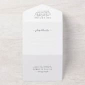 Invitation Tout En Un Moderne Élégant Script Calligraphie Mariage photo (Dehors)